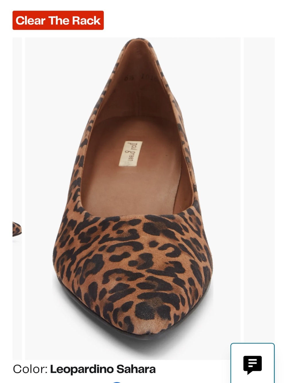 Paul Green Leopard Print Pointed-Toe Flat in Brown and Black